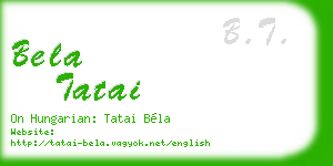 bela tatai business card
